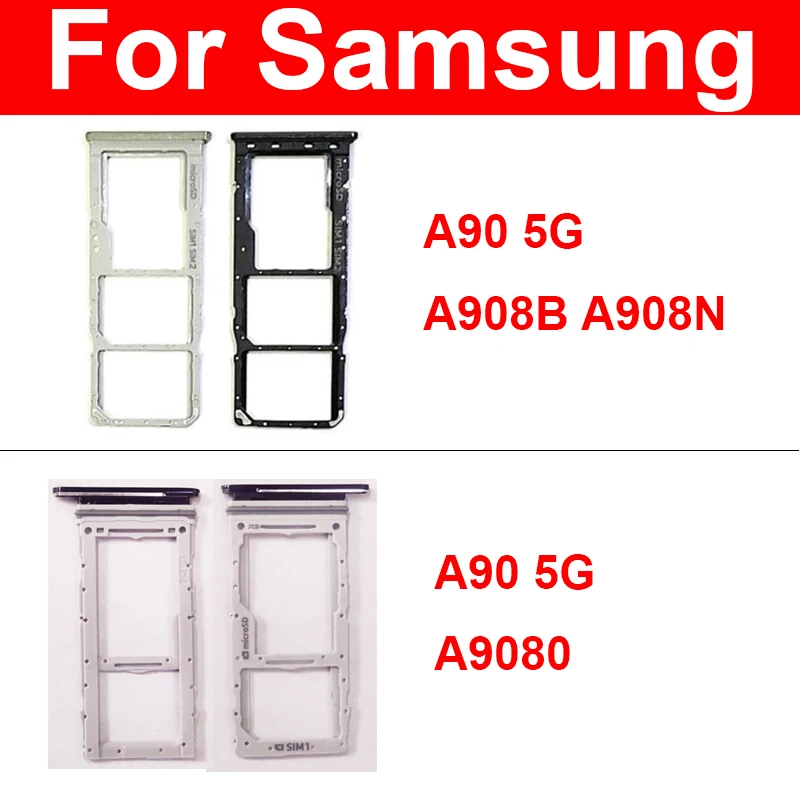 Лоток для SIM-карты для Samsung A90 A908B A908N A90 5G A9080 слот для Micro SD Sim-карты лоток держатель адаптер запасные части