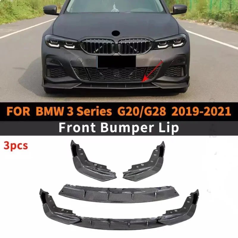 

Спойлер на передний бампер из углеродного волокна для BMW 3 серии G20 G28 2019 2020