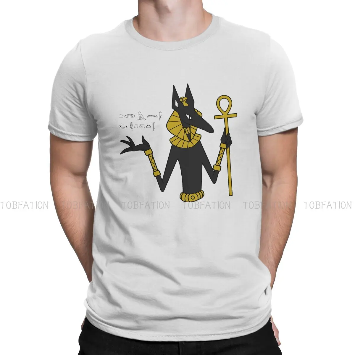 

Anubis Art Classic TShirt For Male Egyptian Ancient Egypt Culture Camisetas Style T Shirt Comfortable Print Fluffy