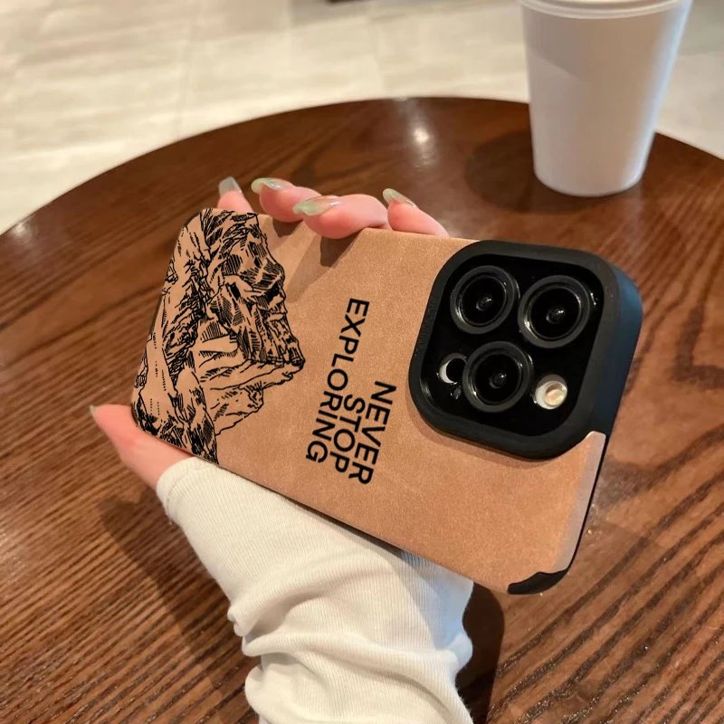 Фото Модный чехол для телефона Never Stop Exploring для iPhone 16 17 Pro Max 15 14 13 12 11 Pro Max Air XR X XS 7 8 Plus SE 2022 Cover №3