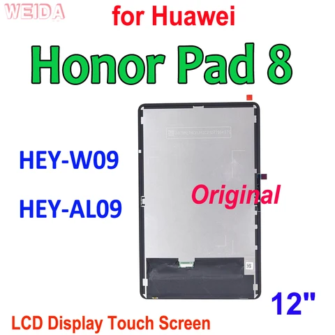 Оригинальный ЖК-дисплей 12 дюймов для Huawei Honor Pad 8 HEY-W09 W09 AL09, ЖК-дисплей, сенсорный экран, дигитайзер в сборе, сменные инструменты