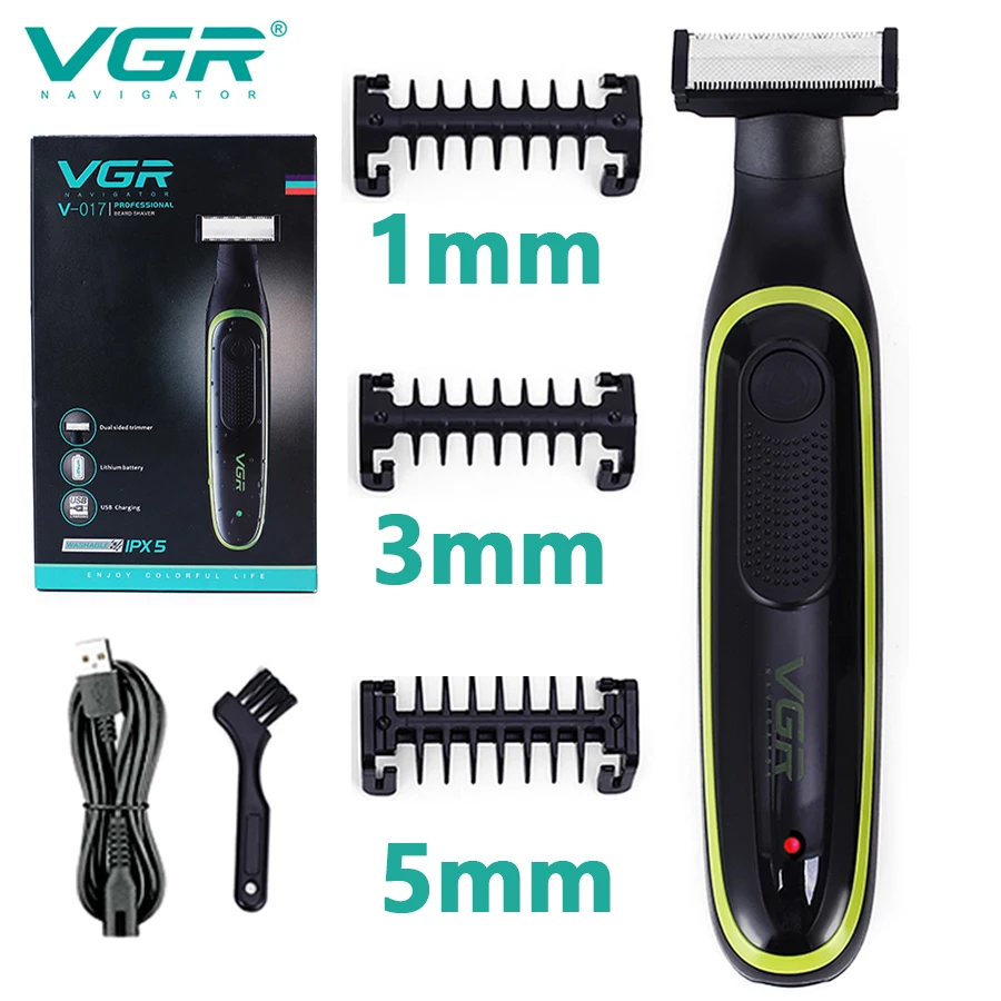 VGR Shaver Waterproof Hair Shaving Machine Professional Razor Rechargeable Beard Trimmer Electric Portable Shaver for Men V-017
