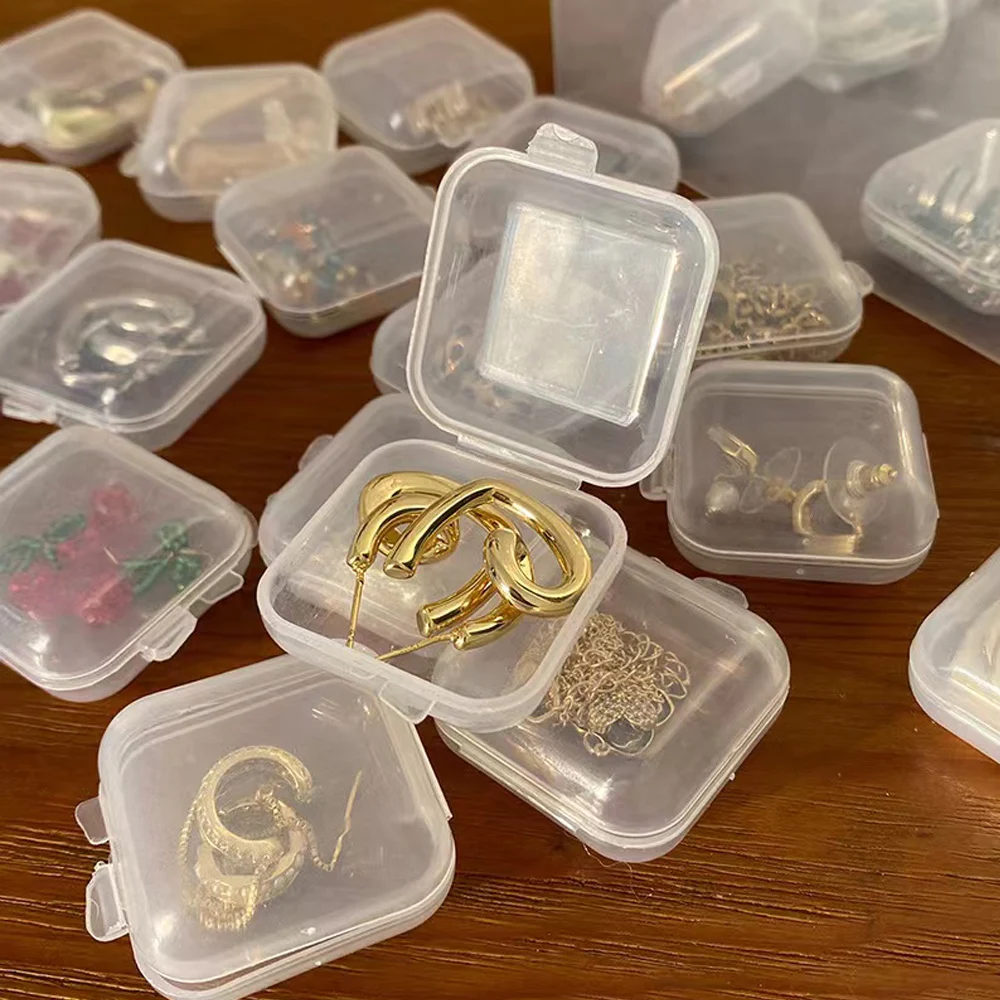 20/35 шт. прозрачные пластиковые шкатулки для украшений |