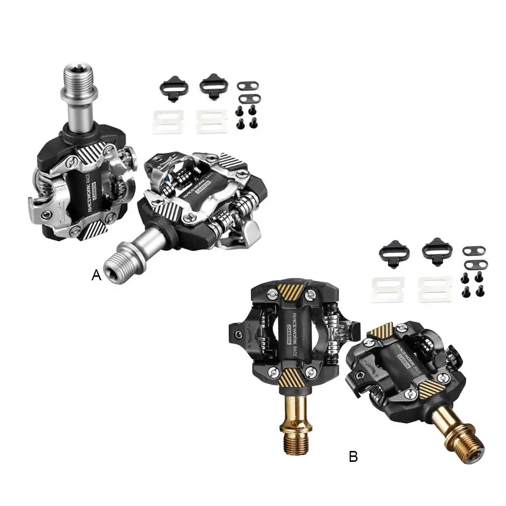 

Велосипедные педали RACEWORK 2 шт., пылезащитное кольцо, масляное уплотнение, самоблокирующиеся Нескользящие, черные, серебристые