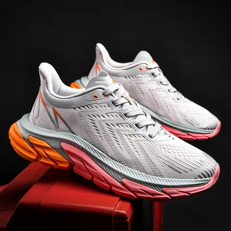 Brand Men's Sports Shoes Breathable Comfortable Running Shoes Chunky Sneakers Outdoor Jogging Shoes Thick Bottom Sneakers