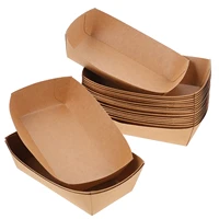 100pcs disposable snack containers paper fried food tray snack package boxes