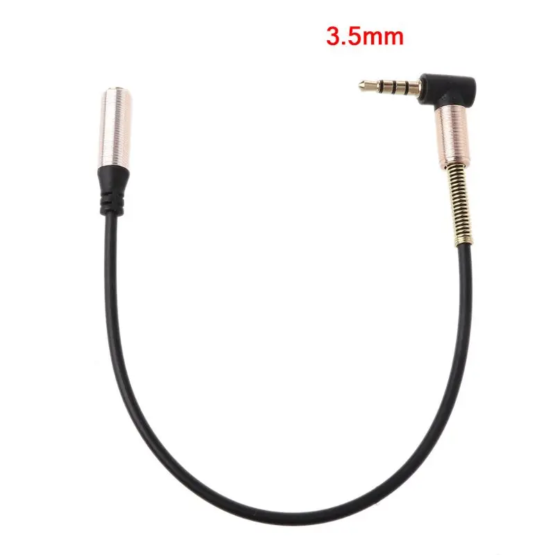 90 Degree 4 pole 3.5mm Male to Female Stereo Audio Extension Cable Cord for Samsung IOS Smartphone Tablet Laptop 3.5mm Earphone