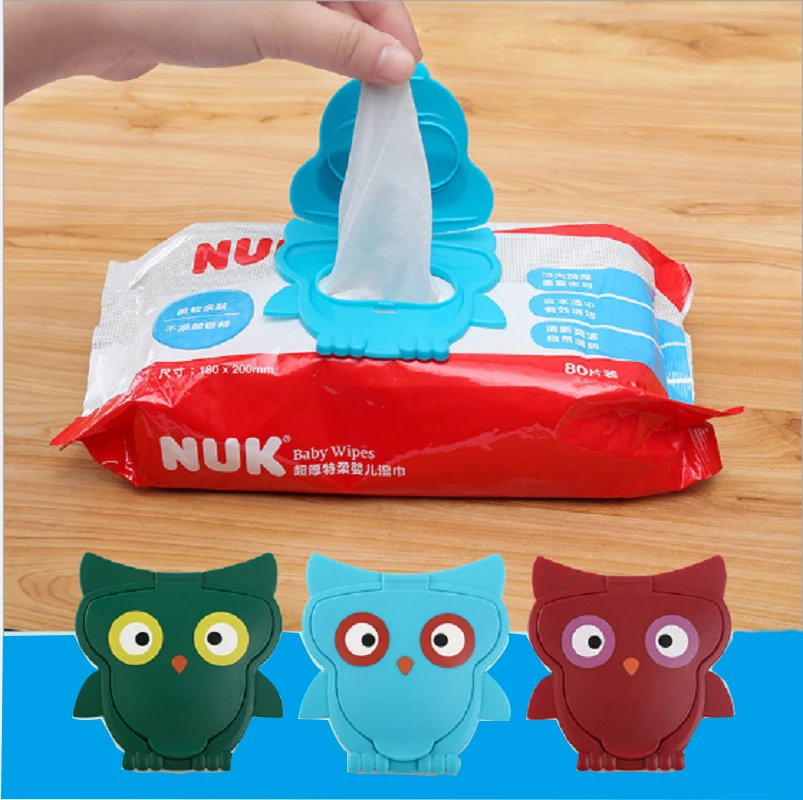 

Baby Wet Wipes Lid Owl Portable Child Wipe Tissues Reusable Paper Cover Useful wet Wipes For Children