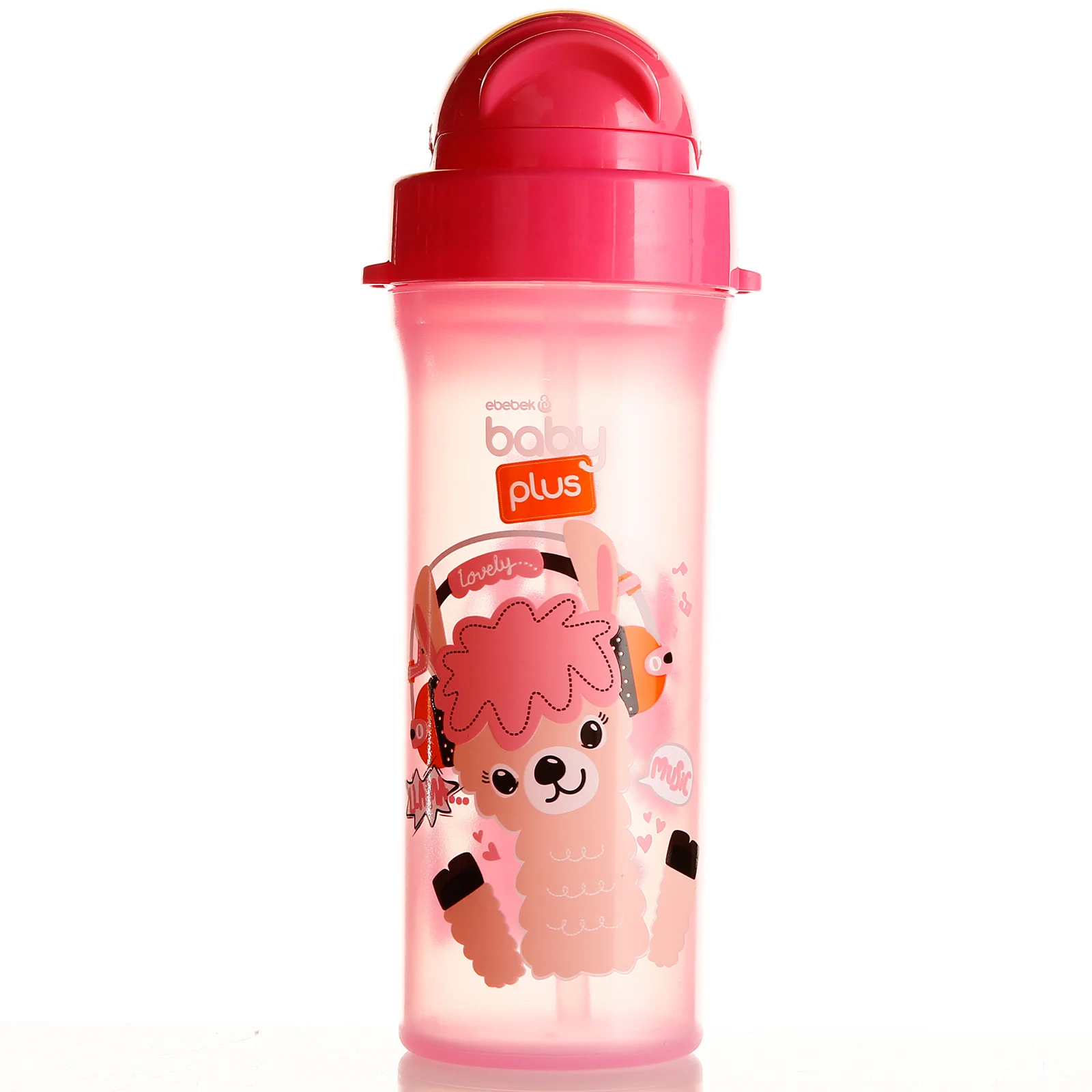

ebebek Baby Plus Pink Patterned Baby Flask With Straw 300 Cc