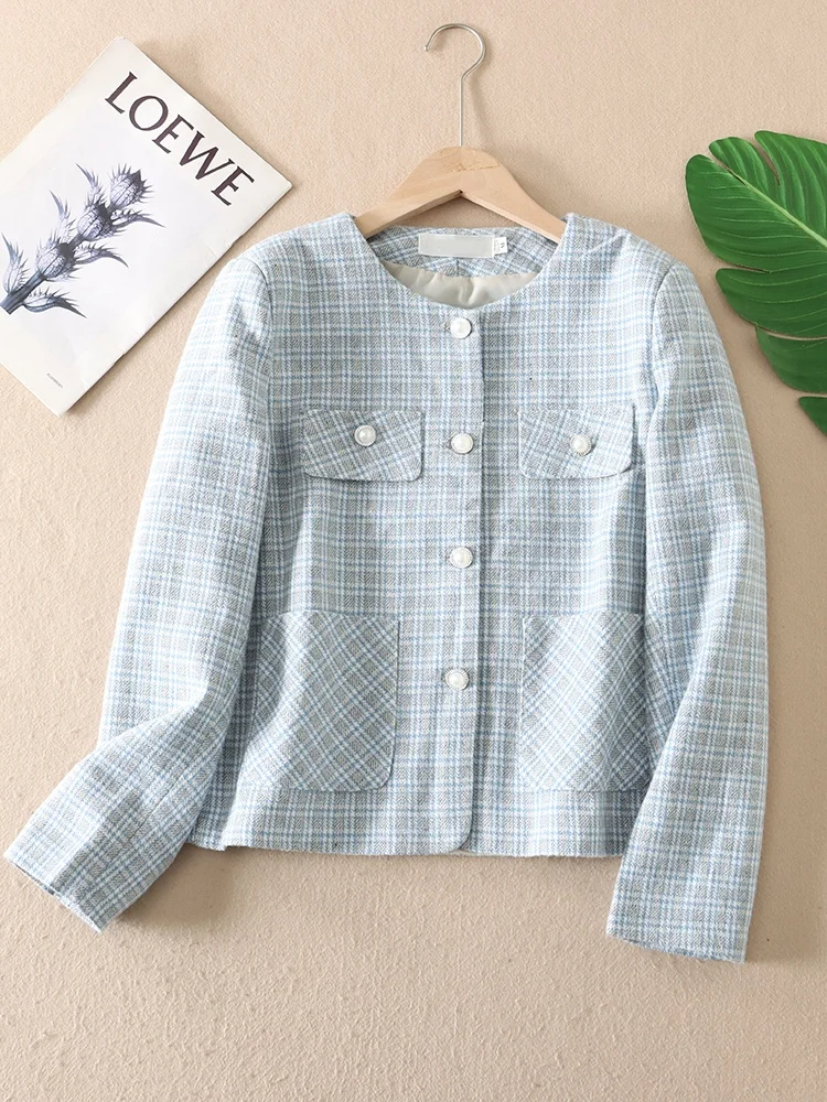 Осенняя одежда Ретро Изящная верхняя Женская элегантная короткая куртка с