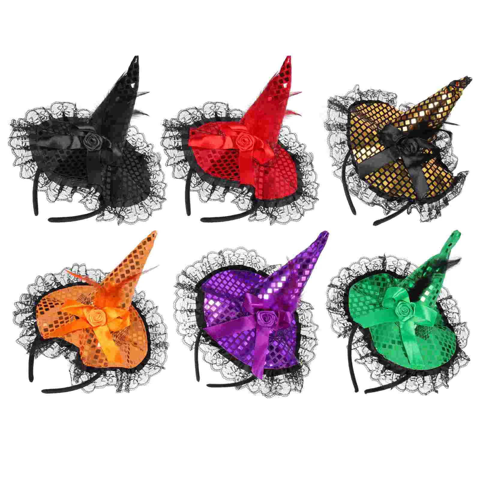 

Witch Hat Headband Hair Ornament Halloween Hairband Cosplay Party Clasp Costumes