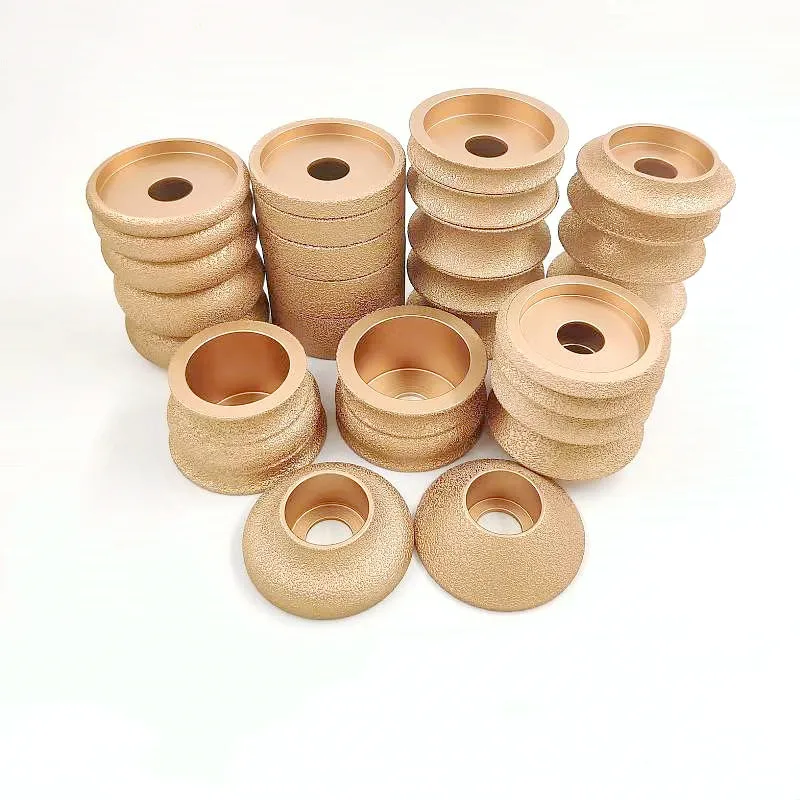 

Bore 20mm Diameter 3inch 75mm Dry Vacuum Brazed Diamond Grinding Wheel Demi-bullnose Edge Marble Edging Profile Grinding Disc