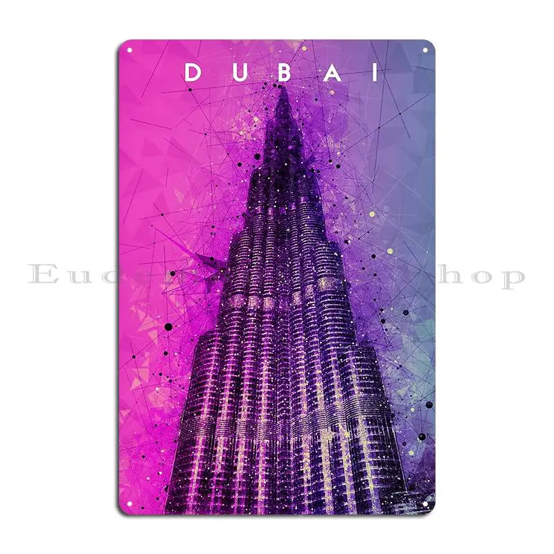 Burj Khalifa башня металлические знаки дизайн ржавый бар кинотеатр вечерние жестяной