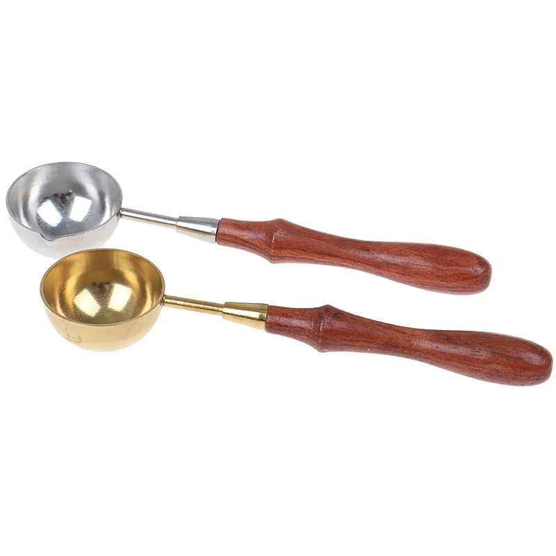 

Seal spoon Stainless Steel Spoon wood handle Hight quality for Wax seal sealing