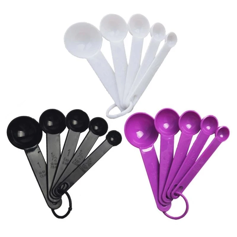 

5pcs/set Kitchen Measuring Spoon Creative Baking Cooking Silicone Measuring Tool Ladle With Scale Kitchen Measuring Spoons Tools