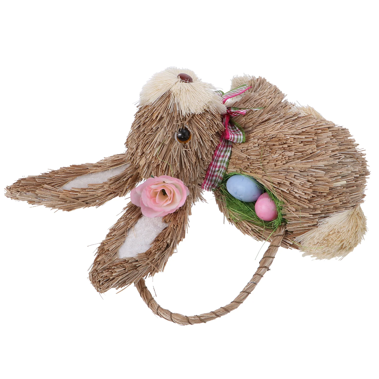 

1Pc Bunny Bucket Straw Bunny Statue