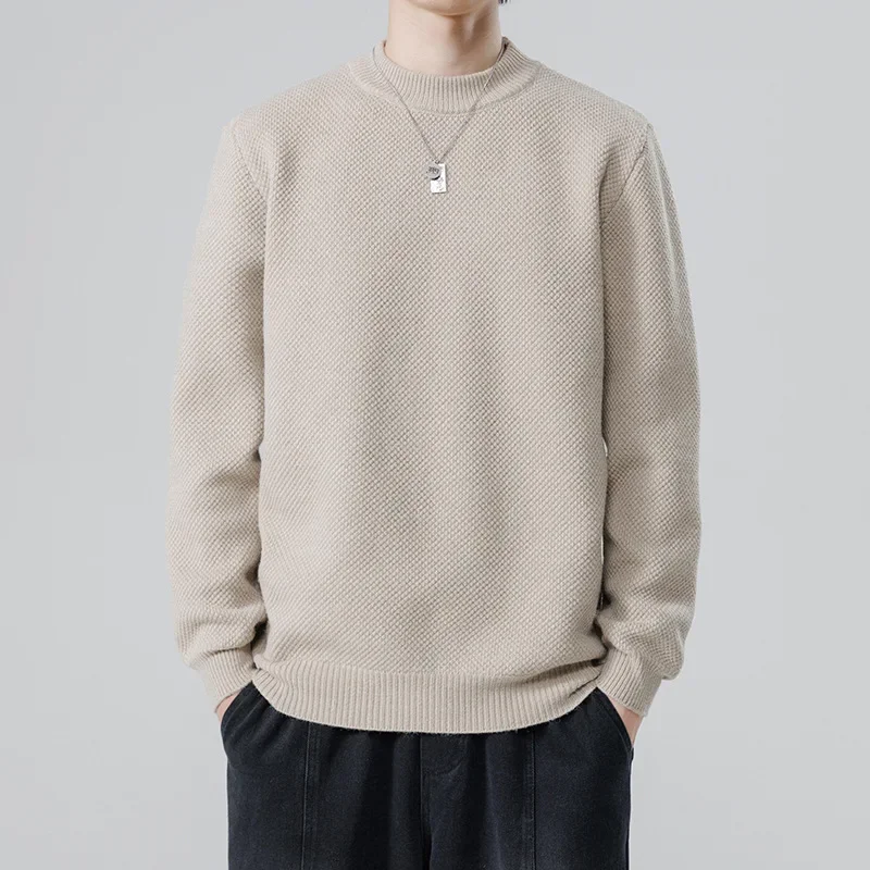 Новинка Осень/Зима Мужской трикотажный топ модный свитер с круглым вырезом