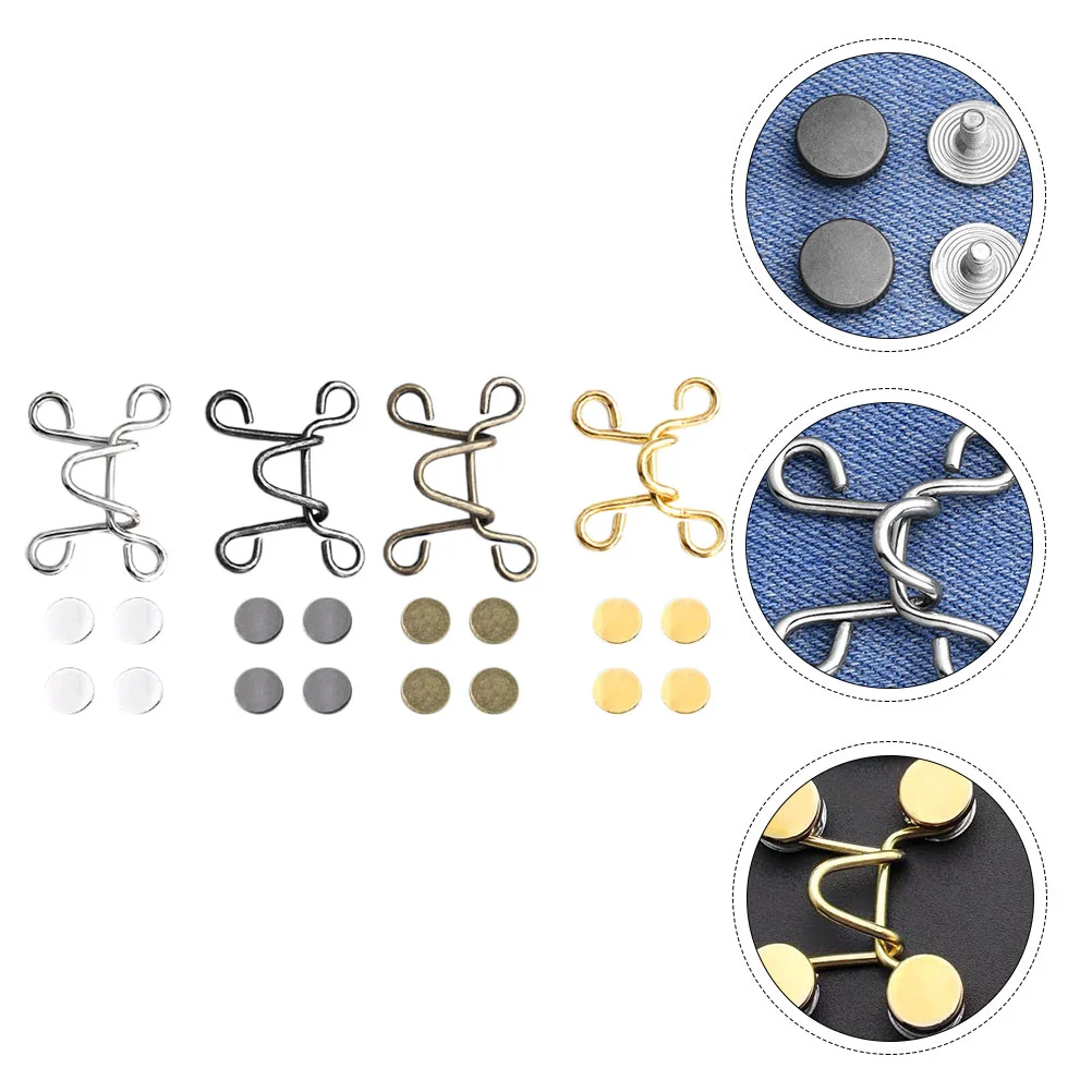 

Waist Button Jean Buckle Pant Jeans Buttons Instant Extender Stretcher Waistband Metal Pants Replacement Reducer Thin Adjustable