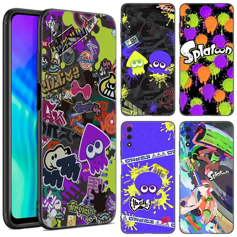 

Hot Splatoons Game Phone Case For Honor 8A 9X Pro 10X Lite 8C 8S 8X 9A 9C X6 X7 X8 X9 A X30 X40 X50 i Black Silicone Cover