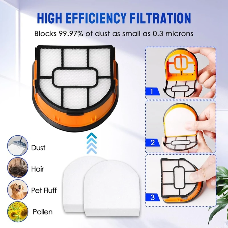 Сменная роликовая щетка и поролоновые фильтры для Shark AW201 AW302 WD201 WD100 WD200 WD101