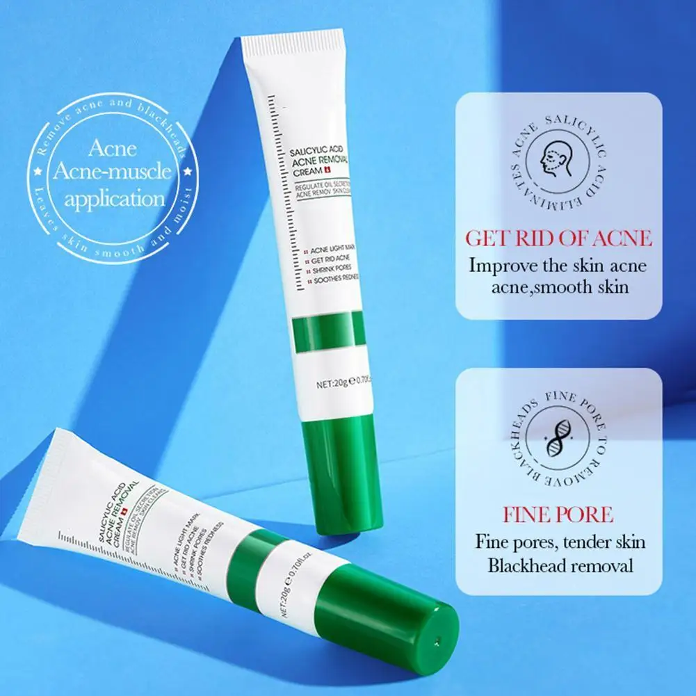 

Salicylic Acid Acne Remove Acid Acne Cream 20g Blackhead Pimple Scar Repair Scar Care removal Anti Eraser Acne Skin J5I8