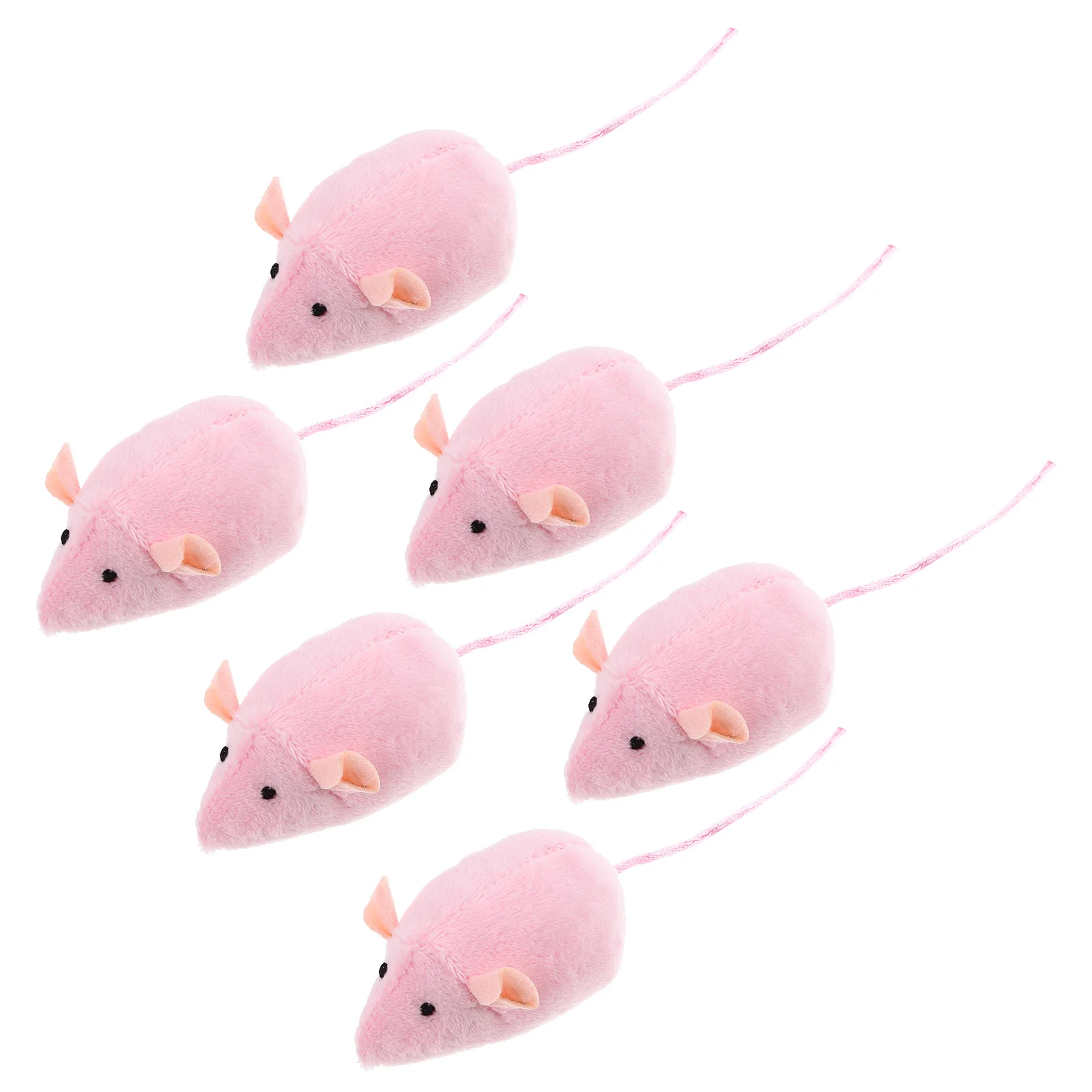 

6 Pcs Treat Toy Cat Biting Toys Plaything Kitten Indoor Cats Plush Mice For Shape Mouse Soft Compact Small