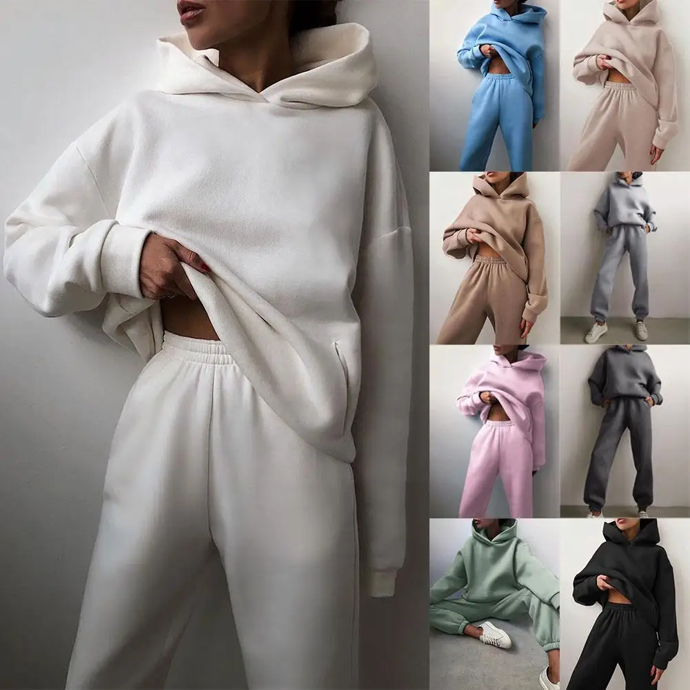 

Однотонный костюм с капюшоном, костюм с капюшоном, повседневная одежда для дома, новый дикий кардиган на молнии с длинным рукавом, толстовка...