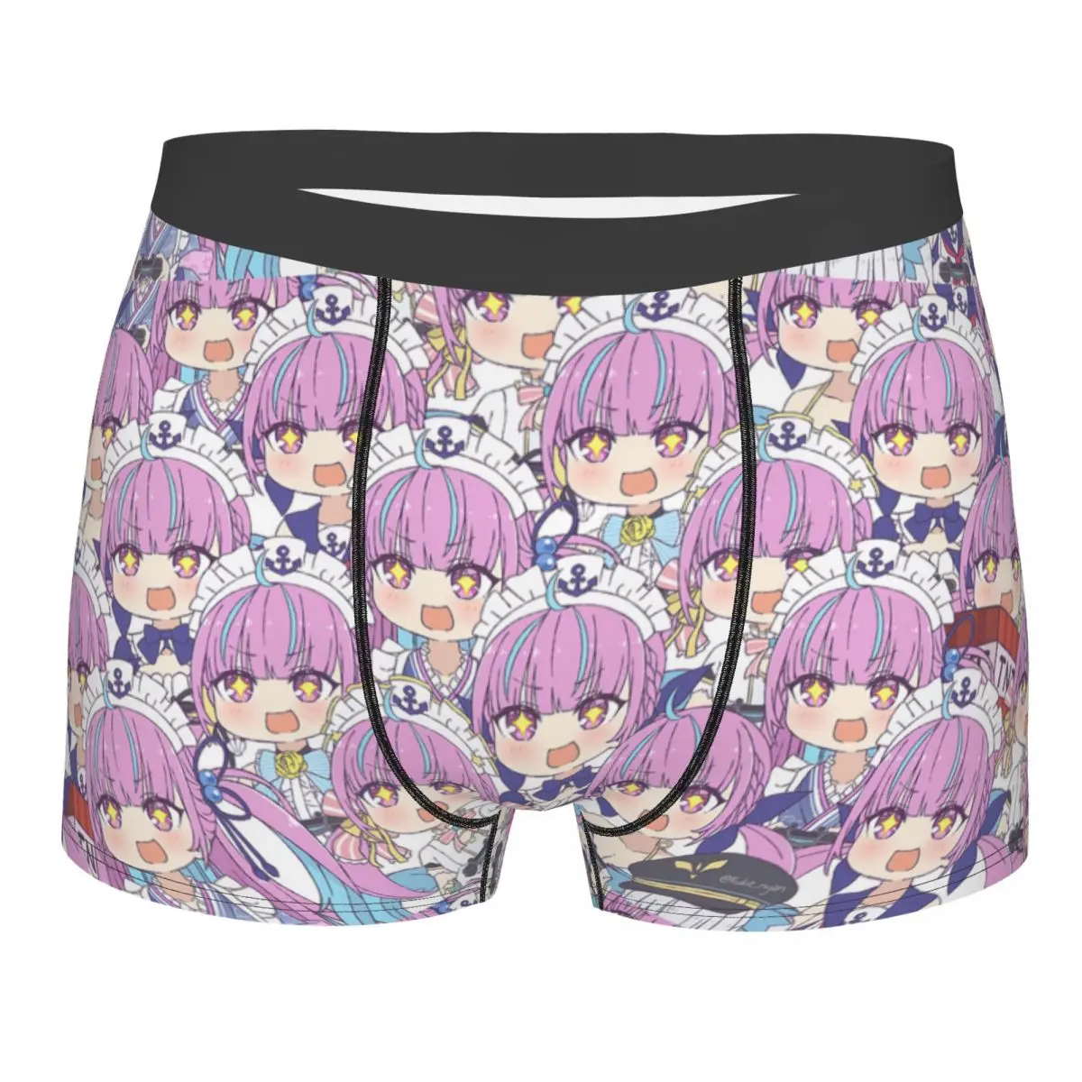 

Men's Cute Anime Minato Aqua Boxer Shorts Panties Breathable Underwear Male Novelty Plus Size Underpants Print Polyester