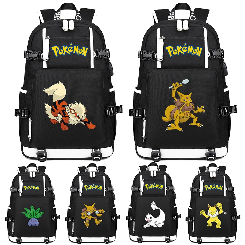 

Anime Backpack Bandai Pokemon Pikachu Bookbag Print Backpacks Students Cartoon Bagpack Children School Bag for Kid Gift Mochilas