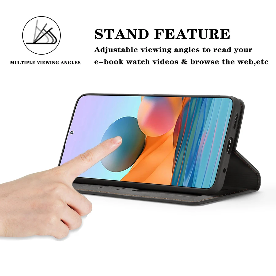 Luxury Strong Magnetic Case For Redmi Note 11 10 9 8 7 9T 9C 9A 9 8 8A For Xiaomi Poco M4 Pro X4 Pro Mi 11T 10T Flip Wallet Case