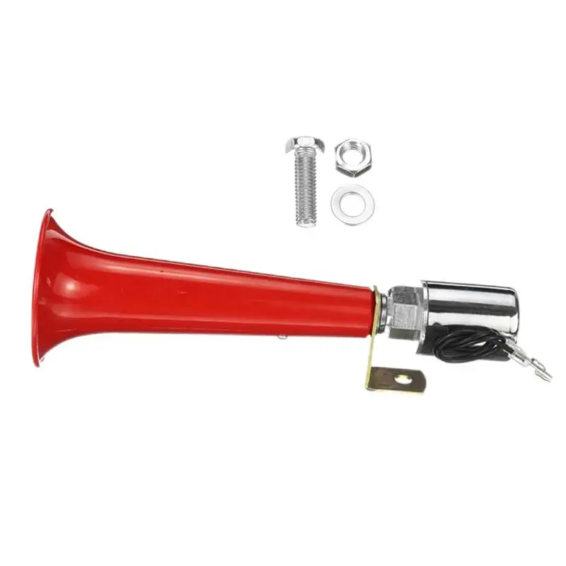 

Train Horn Single Pipe Air Horn Single Pipe Air Horn For Any 12V/24V Vehicles 180DB High Decibel Super Loud Red Car Horn Remind