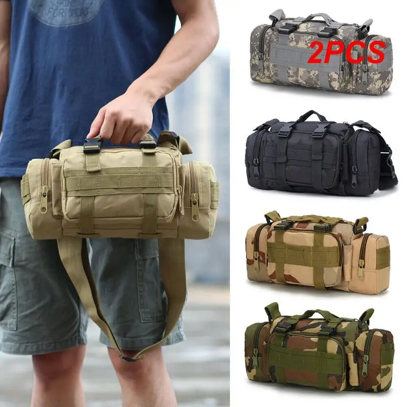

2PCS High Quality Outdoor Military Tactical Backpack Waist Pack Waist Bag Mochilas Molle Camping Hiking Pouch 3P Chest Bag