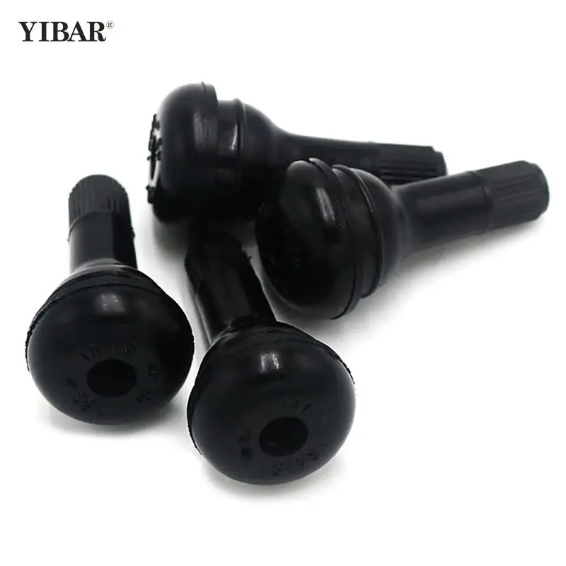 

5PCS/set TR415 Black universal Valve Stems With Dust Caps with Caps Tyre Rubber Valves Car Chrome Tubeless Car Wheel Snap-in Tir