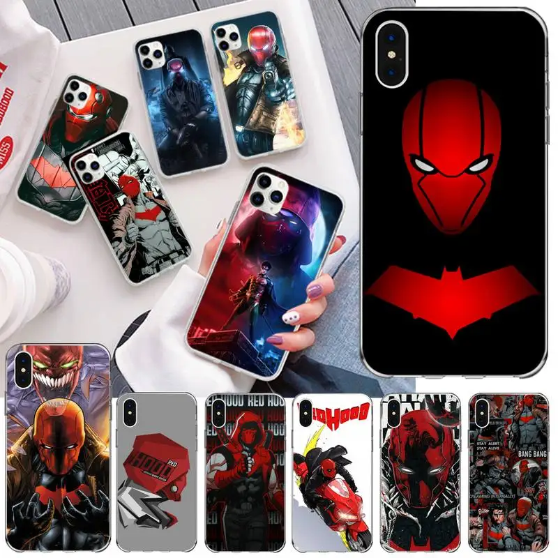 Bandai DC Red Hood Phone Case For iphone 13 12 11 Pro Mini XS Max 8 7 Plus X SE 2020 XR Silicone Soft Cover