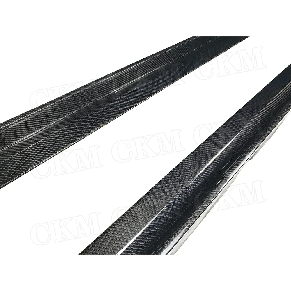 Боковые юбки из углеродного волокна фартуки для Audi A4L S4 B9 Sedan 2017 2018 расширение FRP