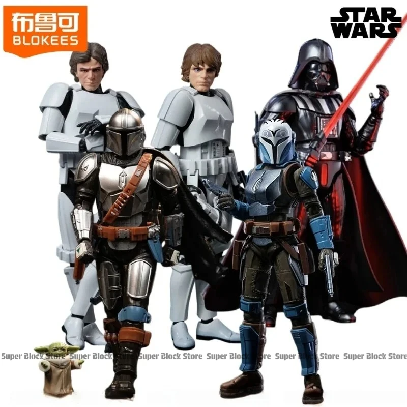 Фото Конструктор BLOKEES: Мандалорец и Грогу (Дин Джарин) из Star Wars: Beyond Edition – Сборная модель, коллекционная игрушка, украшение №1