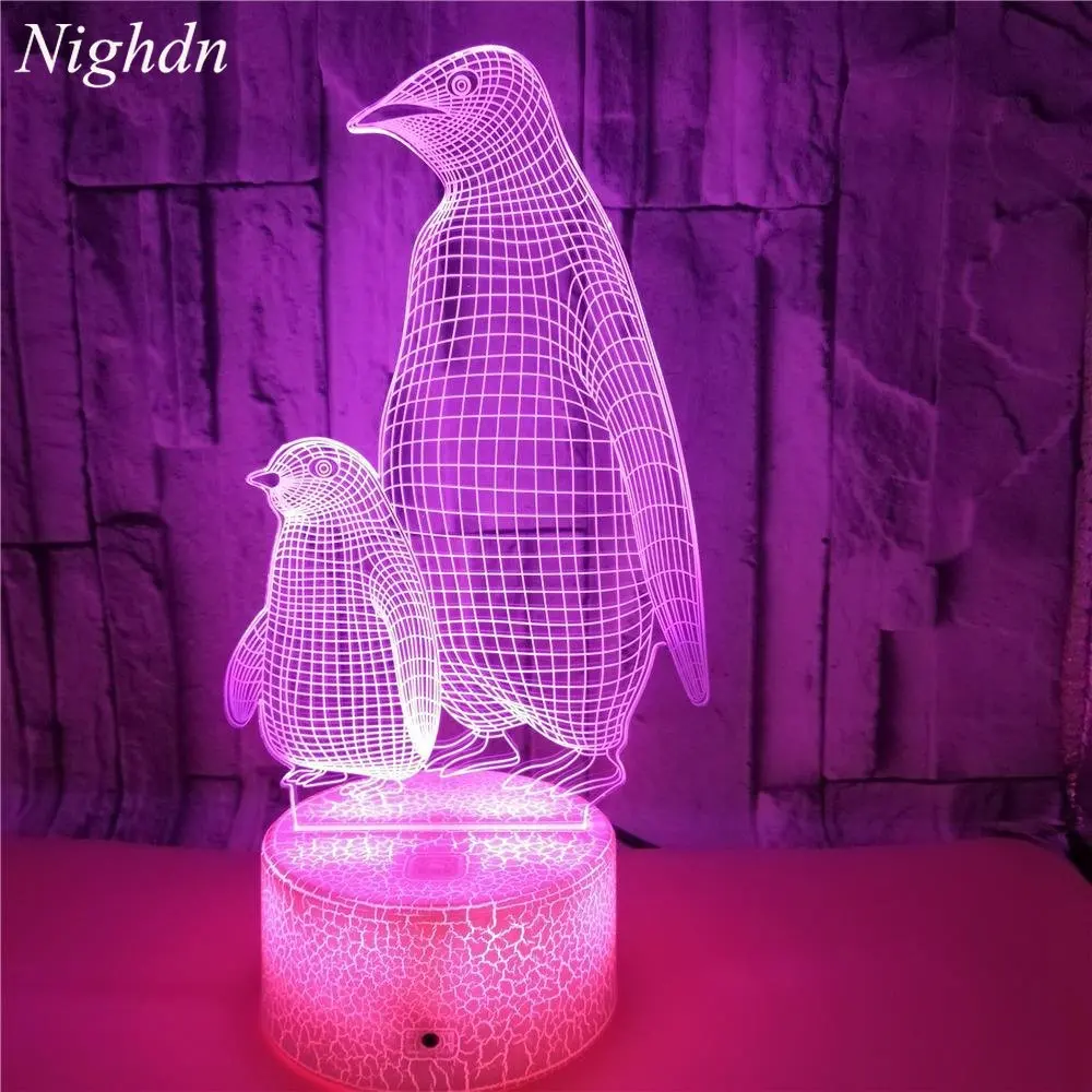 

Nighdn Penguin Night Light for Kids Bedroom Bedside Table Lamp 7 Colors Changing LED Nightlight Gifts Toys for Children's Day