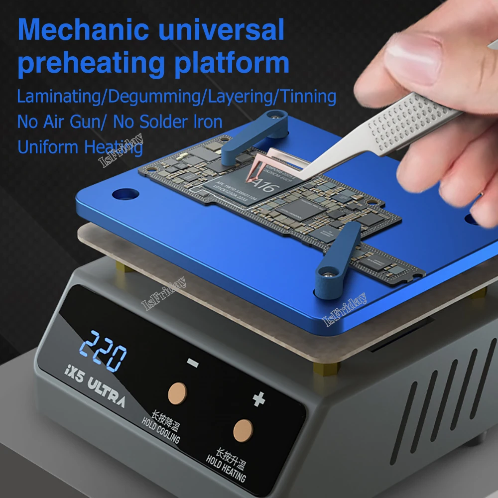 

Универсальная платформа предварительного нагрева IX5, стандартная многослойная склеиваемая клеевая пластина для снятия точечной матрицы, Ремонтный нагреватель