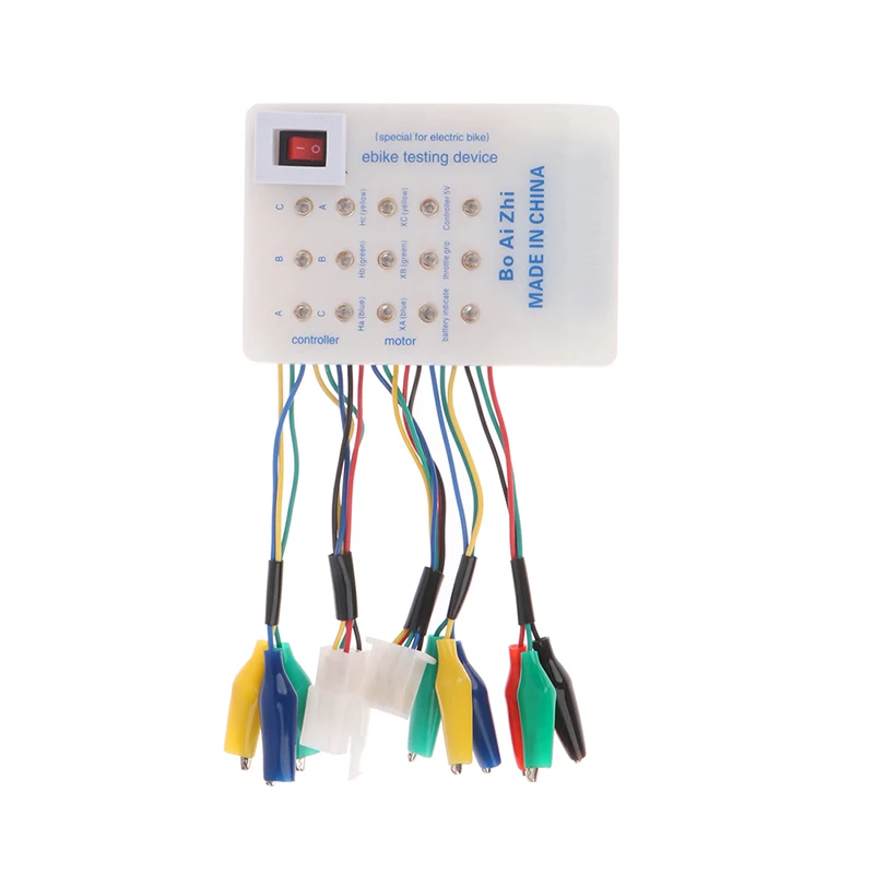 

Ebike Tester Brushless Motor Controller Tester 24V/36V/48V/60V/72V Electric Car E-bike Scooter Hall Test Device