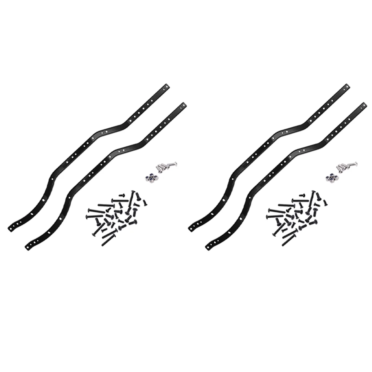 

4Pcs/Set Steel Chassis Frame Rails for AXIAL SCX10 90027 SCX10 II 90046 90047 RC Car Crawler Truck Vehicle Model