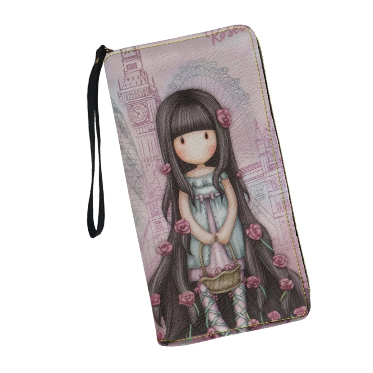 

Daily Casual Female Pu Leather Yikeluo Santoro Gorjuss Printing Coin Purses Luxury Brand Kawaii Girls Pretty Portable Money Bag