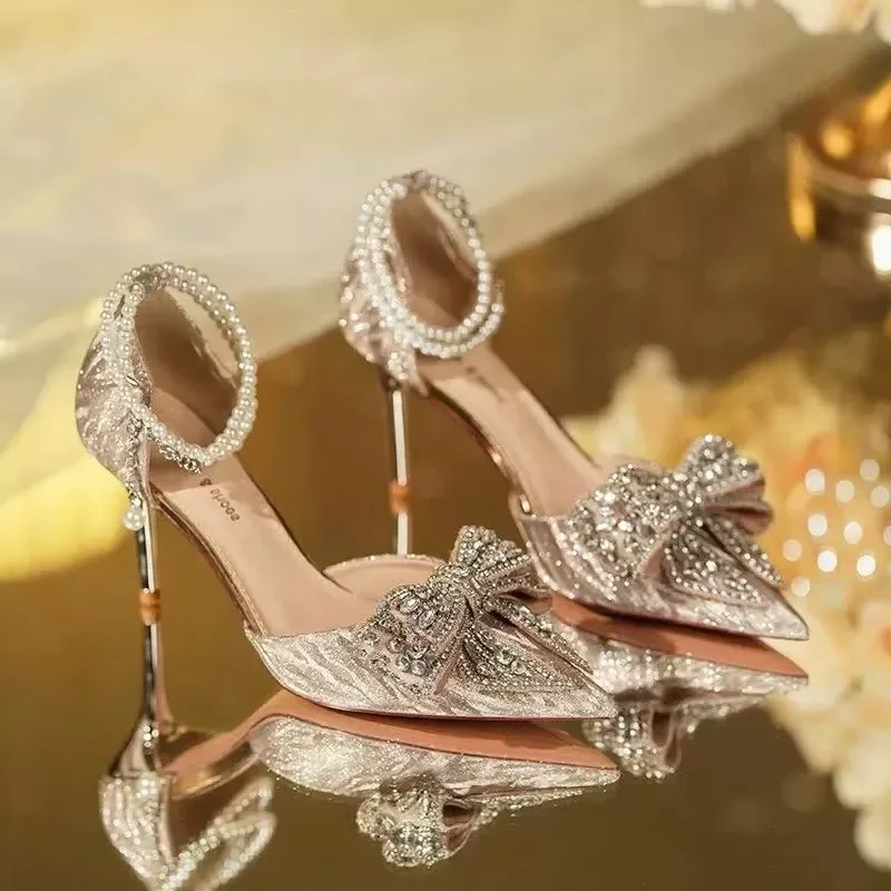 Женская обувь 2024 женские туфли-лодочки на высоком каблуке с пряжкой и ремешком