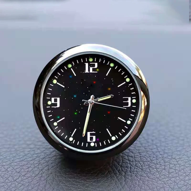 

Car Watch Head Clock Car Decoration Creative Luminous Car Table Automobiles Internal Stick-On Watch Mechanics Quartz Clocks