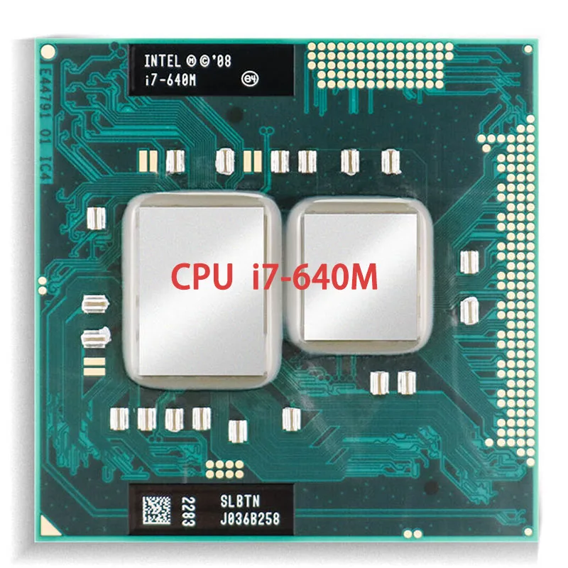 Core i7-640M процессор (4M кэш 2 8 ГГц ~ 3 46 i7 640M SLBTN ) TDP 35 Вт PGA988 ноутбук ЦП совместимый с HM55