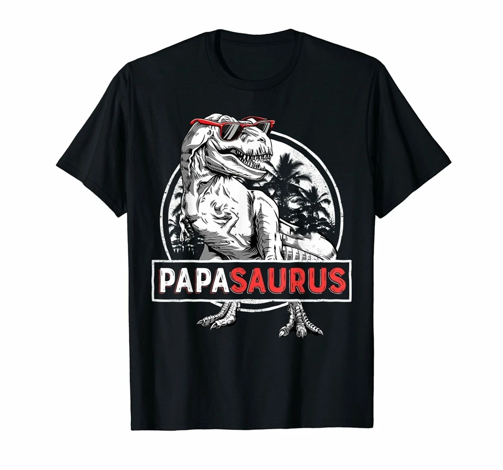 

Papasaurus T Shirt T Rex Papa Saurus Dinosaur Men Dad Daddy Graphic Tee Shirt