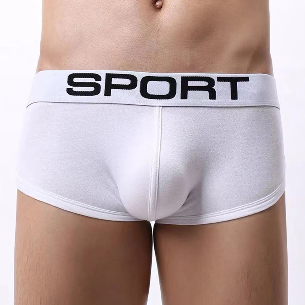 

Men's Sexy Boxer Briefs Cotton Shorts Comfortable Panties Bulge Pouch Underpants Breathable Underwear Sensual Lingerie