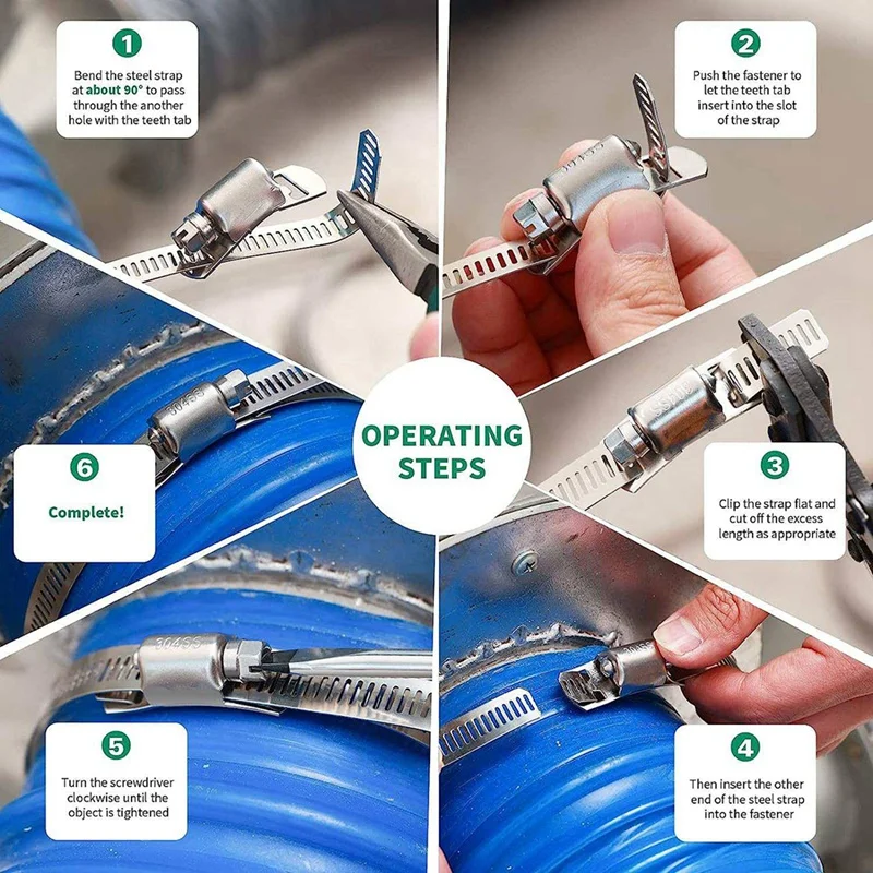 Зажим для шланга из нержавеющей стали 10 футов