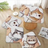 lovely cat simplicity multi color chair mat soft pad seat cushion dining patio home office indoor outdoor garden chair cushions