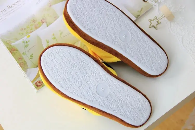 Зимние домашние хлопковые тапочки с мультяшным покемоном Пикачу