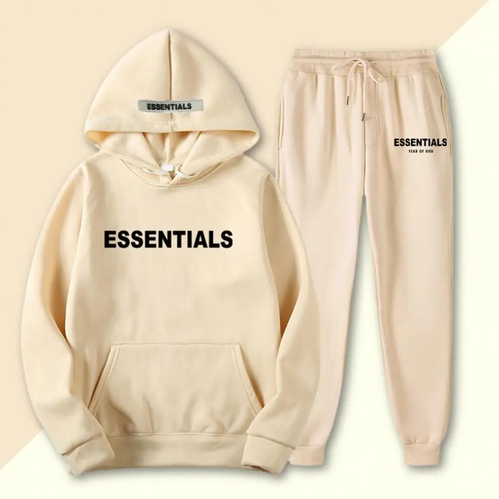 

Sweatshirt Pants Set Pocket Pullover Thermal Drawstring Long Sleeve Hoodie Trousers Suit Women Autumn Tracksuit for School
